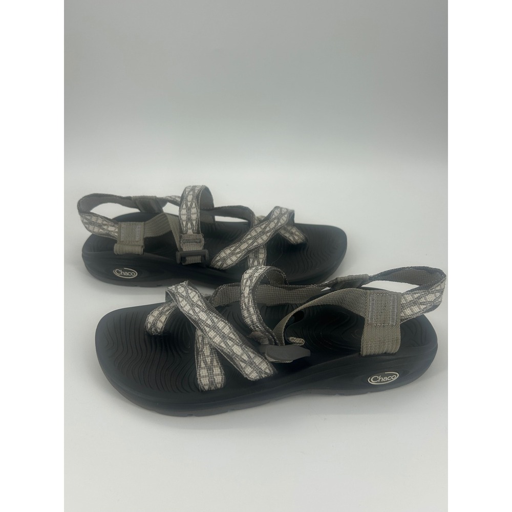 Chaco Women's Size 8 Gray Strappy Outdoor Hiking Sport Sandals - Picture 3 of 6